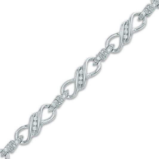 1/4 Ct. T.W Diamond Infinity Link Bracelet In 10k