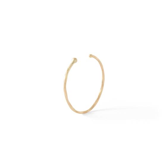 020 Gauge Twist Nose Ring In Solid 14k