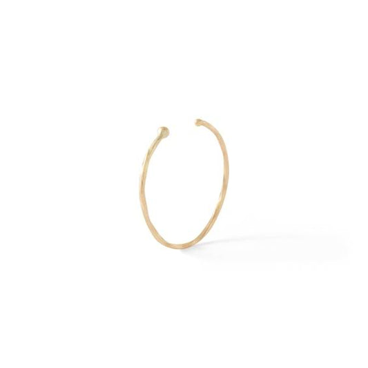 020 Gauge Twist Nose Ring In Solid 14k